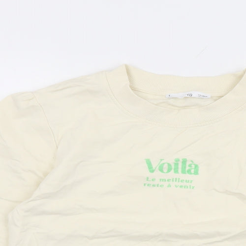 Mango Womens Ivory Cotton Pullover Sweatshirt Size XS Pullover - Voila