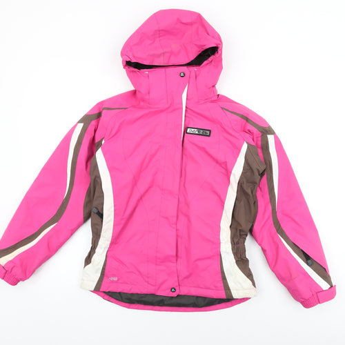 Dare 2B Girls Pink Rain Coat Coat Size 11-12 Years Zip