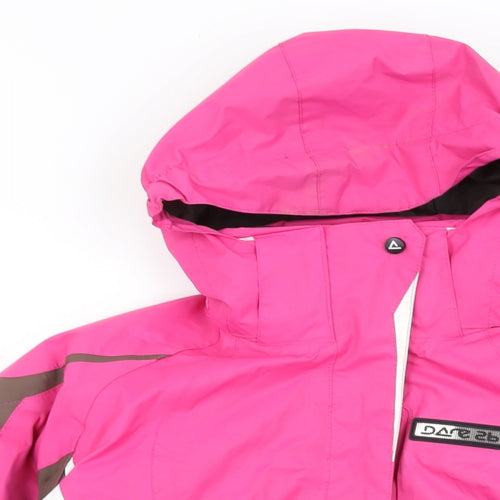 Dare 2B Girls Pink Rain Coat Coat Size 11-12 Years Zip