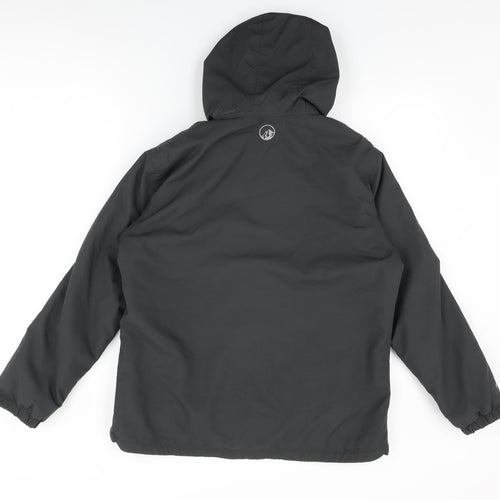 North Ridge Womens Black Rain Coat Coat Size 14 Zip