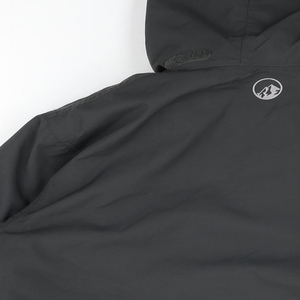 North Ridge Womens Black Rain Coat Coat Size 14 Zip