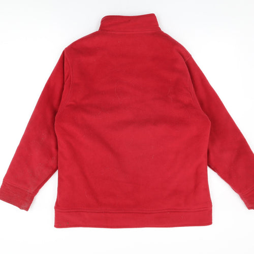 EWM Womens Red Polyester Full Zip Sweatshirt Size 14 Zip
