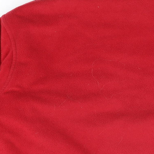 EWM Womens Red Polyester Full Zip Sweatshirt Size 14 Zip