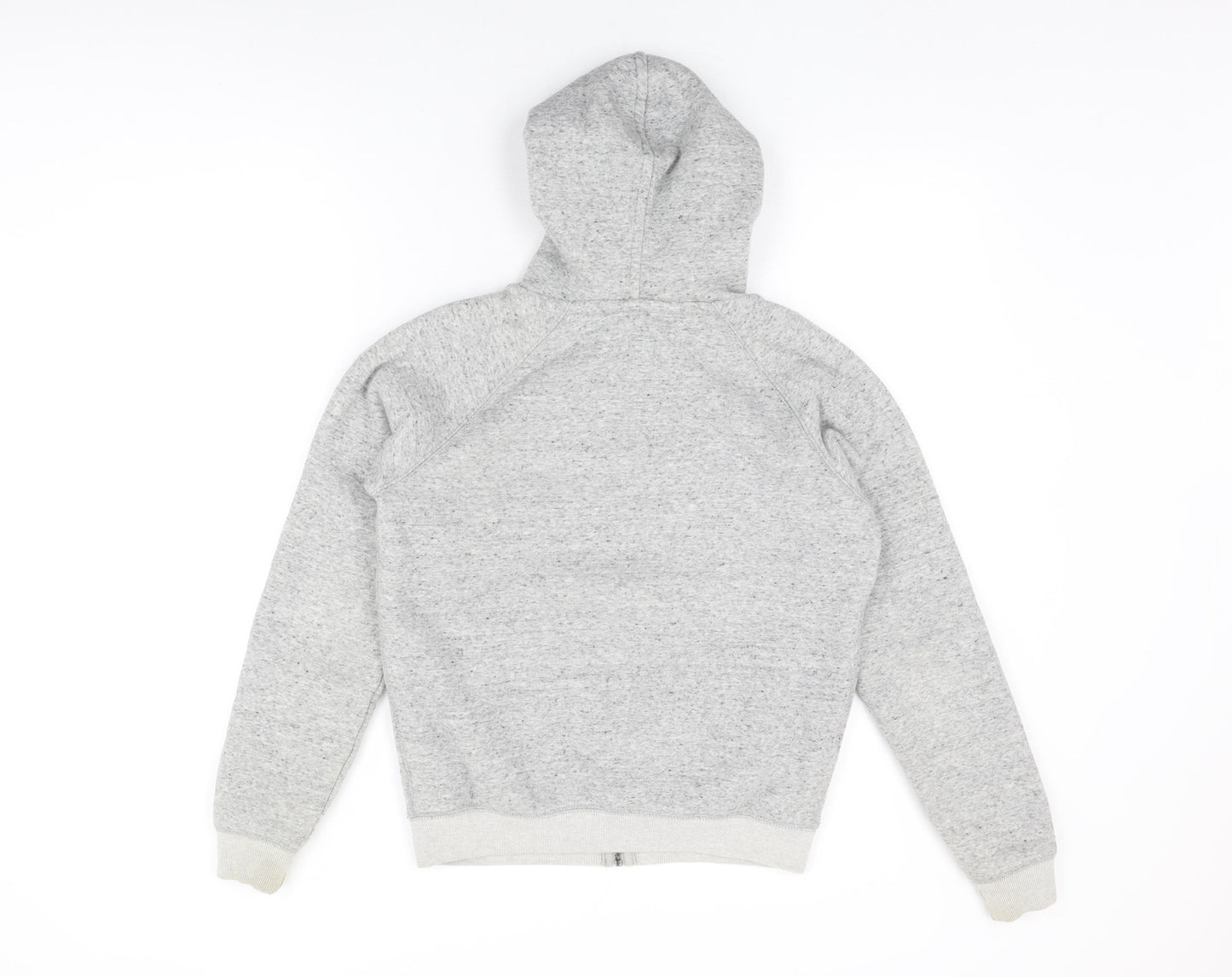 Jack Wills Womens Grey Cotton Full Zip Hoodie Size 6 Zip