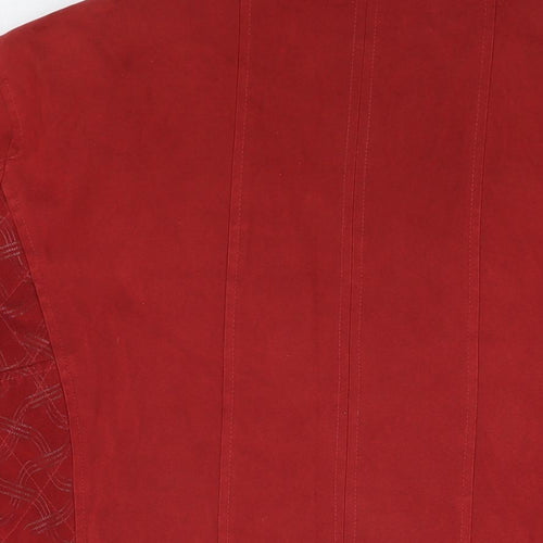 Gelco Womens Red Overcoat Coat Size 20 Zip