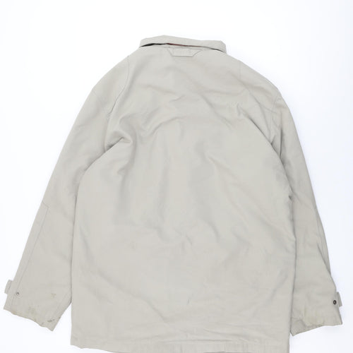 Douglas Womens Beige Overcoat Coat Size 14 Zip