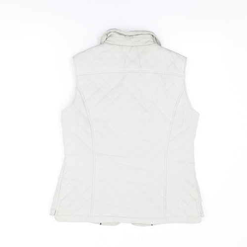 David Barry Womens Green Gilet Coat Size 12 Snap