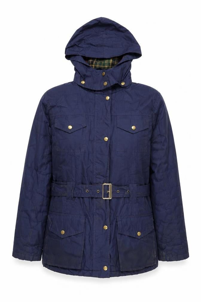 Country Estate Womens Blue Rain Coat Coat Size 14 Zip