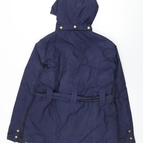 Country Estate Womens Blue Rain Coat Coat Size 14 Zip