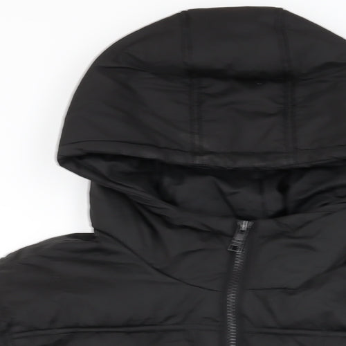 Threadbare Mens Black Puffer Jacket Coat Size S Zip