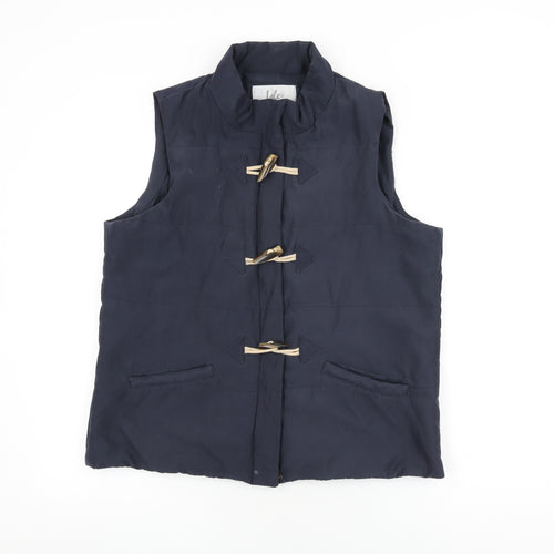 Isle Womens Blue Gilet Coat Size 14 Zip