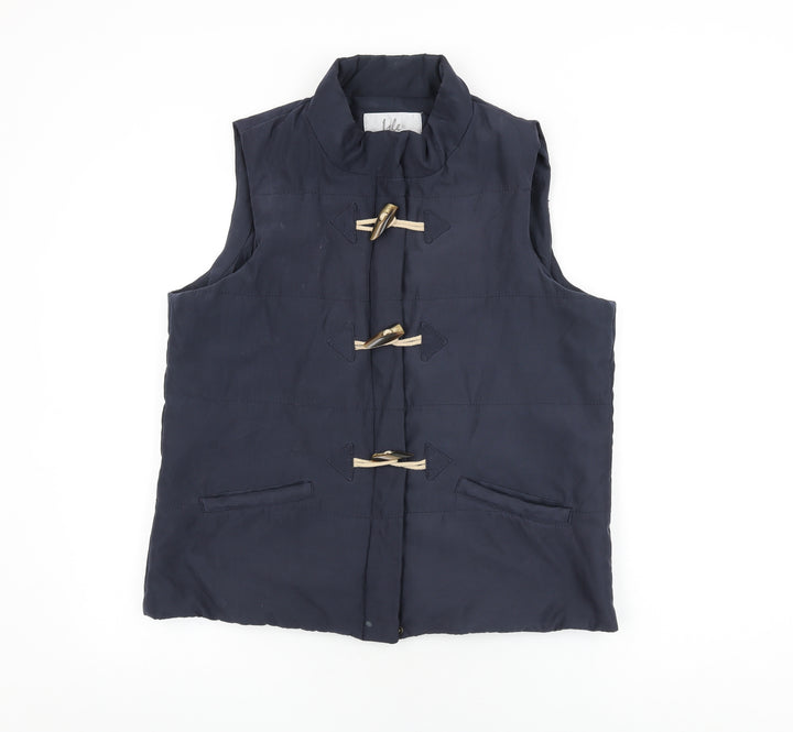Isle Womens Blue Gilet Coat Size 14 Zip
