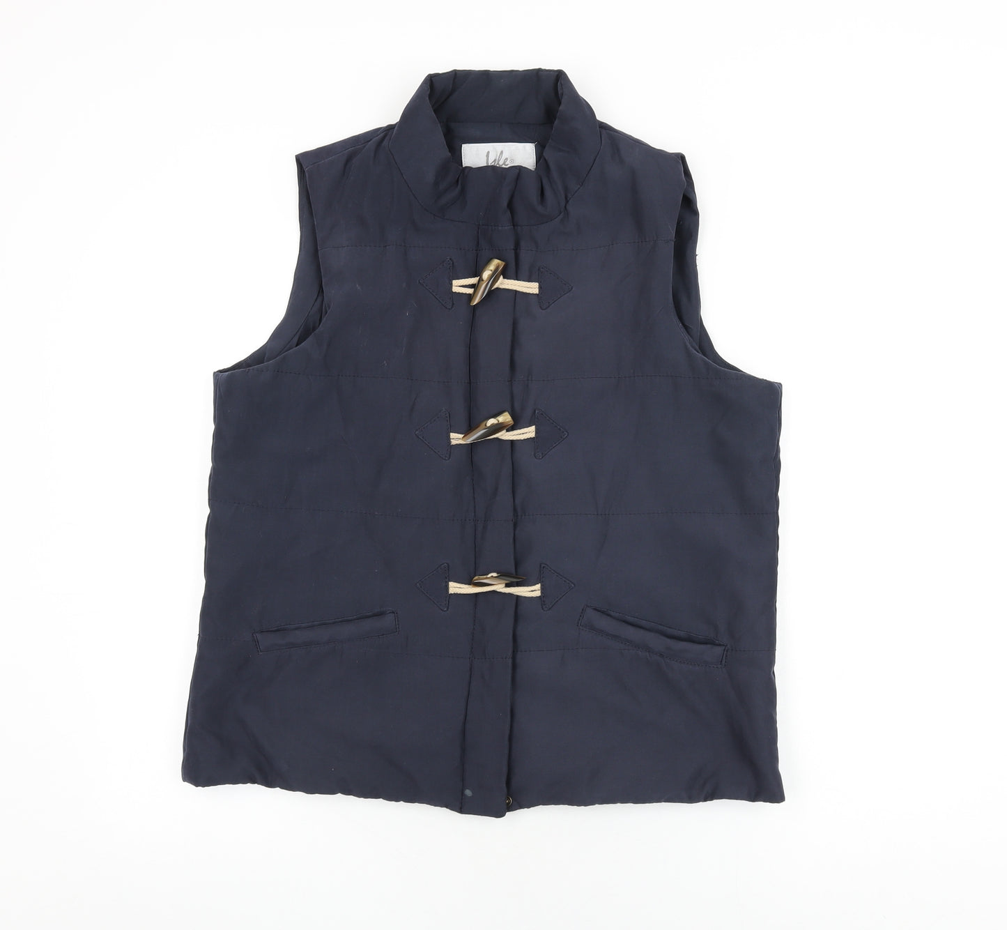 Isle Womens Blue Gilet Coat Size 14 Zip