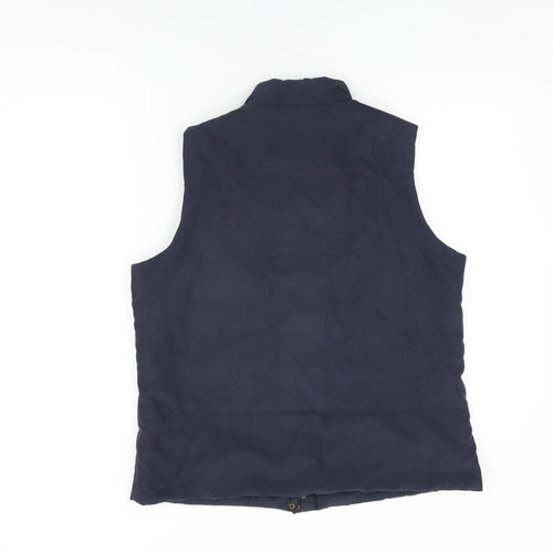 Isle Womens Blue Gilet Coat Size 14 Zip