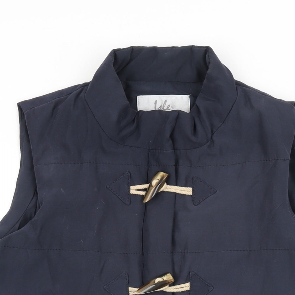 Isle Womens Blue Gilet Coat Size 14 Zip