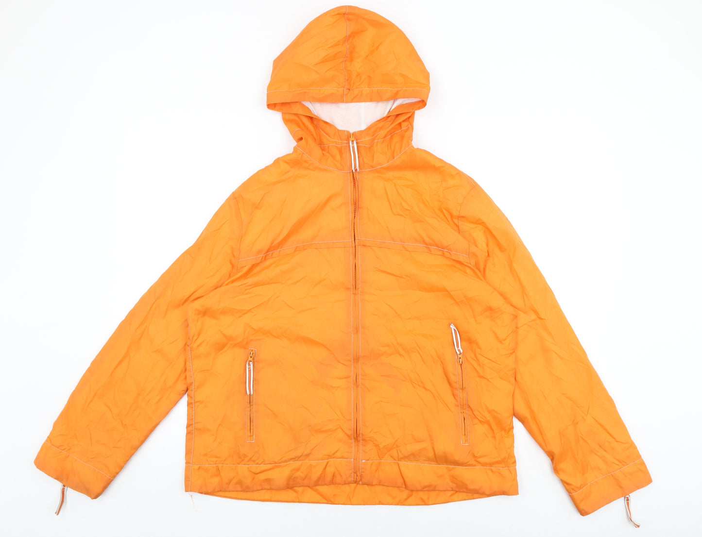 Miller's Womens Orange Jacket Coat Size 16 Zip