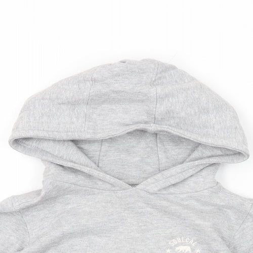 SoulCal&Co Girls Grey Cotton Pullover Hoodie Size 6-7 Years Pullover