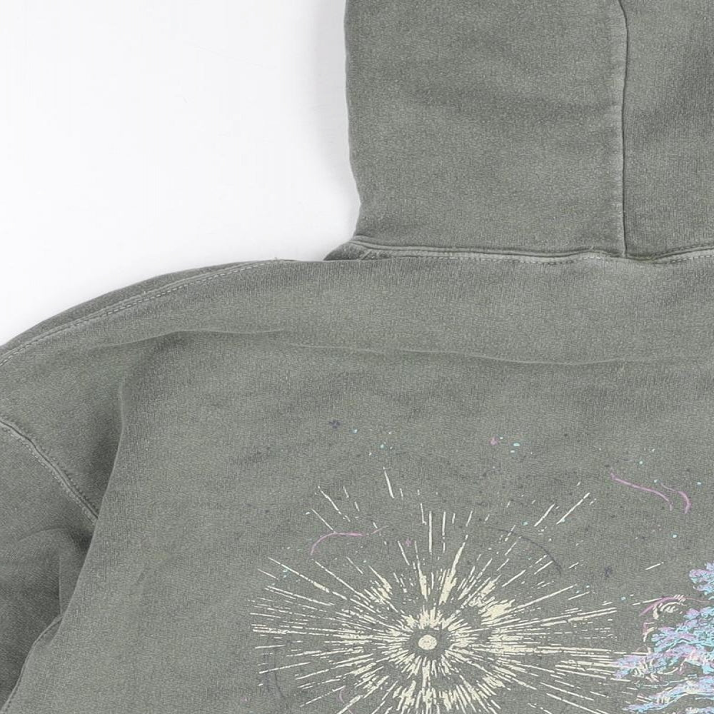 Urban Outfitters Mens Green Cotton Pullover Hoodie Size S