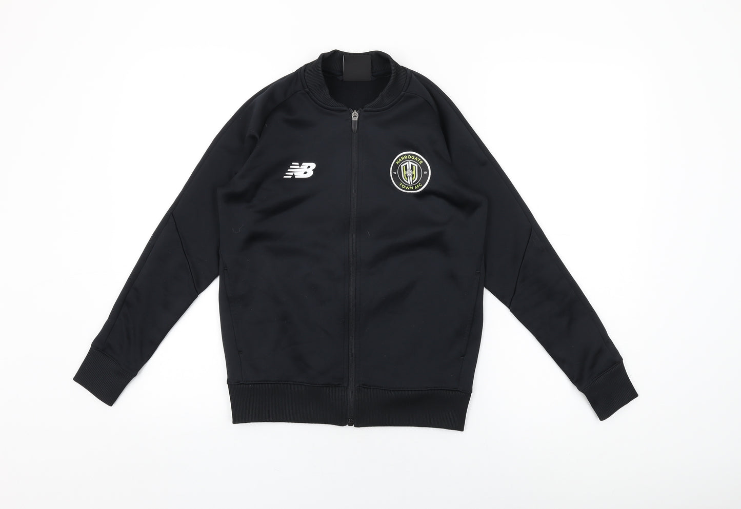 New Balance Boys Black Jacket Size 10-11 Years Zip - Harrogate Town FC