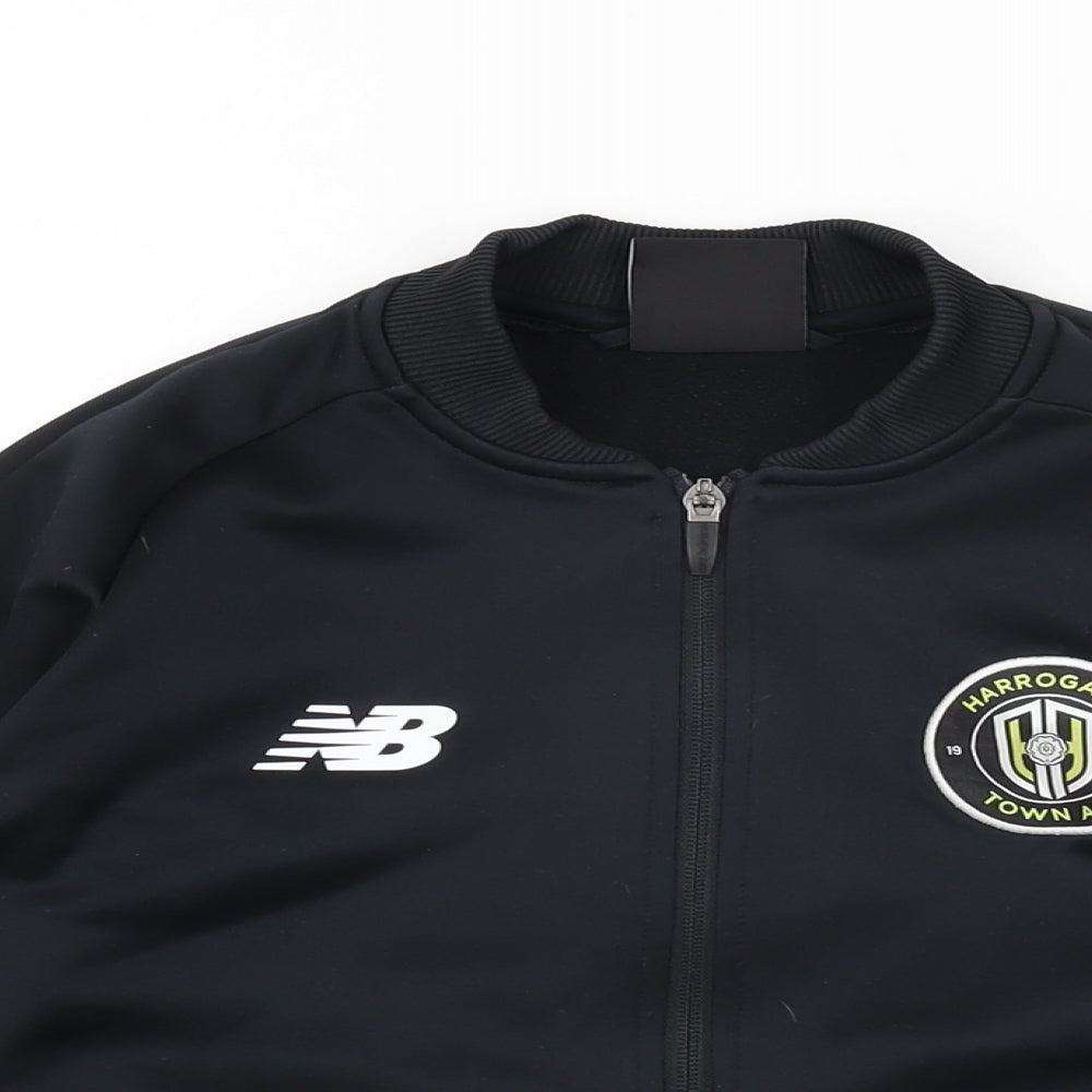 New Balance Boys Black Jacket Size 10-11 Years Zip - Harrogate Town FC