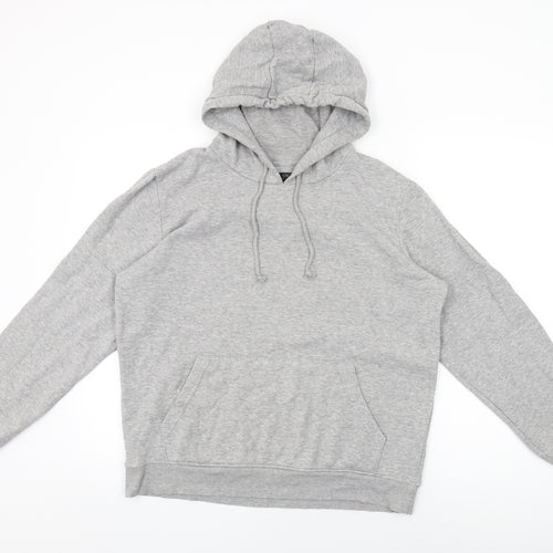Brave Soul Mens Grey Cotton Pullover Hoodie Size M