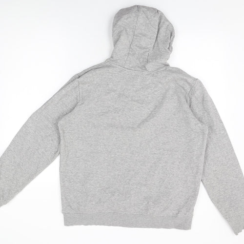 Brave Soul Mens Grey Cotton Pullover Hoodie Size M