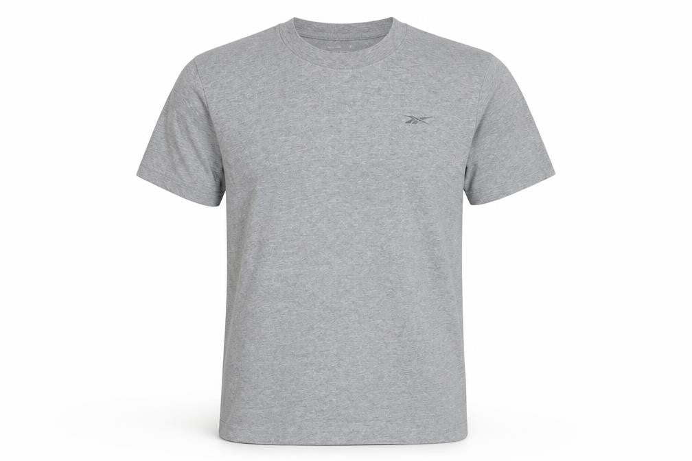 Reebok Mens Grey Cotton T-Shirt Size S Round Neck