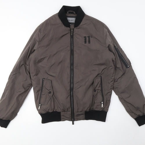 11 Degrees Grey Bomber Jacket, Casual, Size S, Urban Style