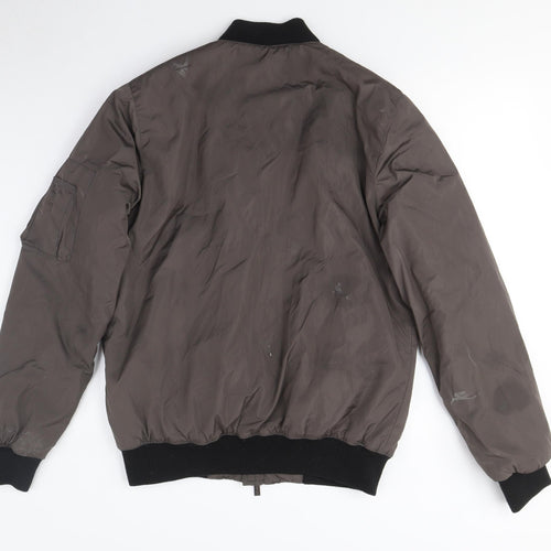 11 Degrees Grey Bomber Jacket, Casual, Size S, Urban Style