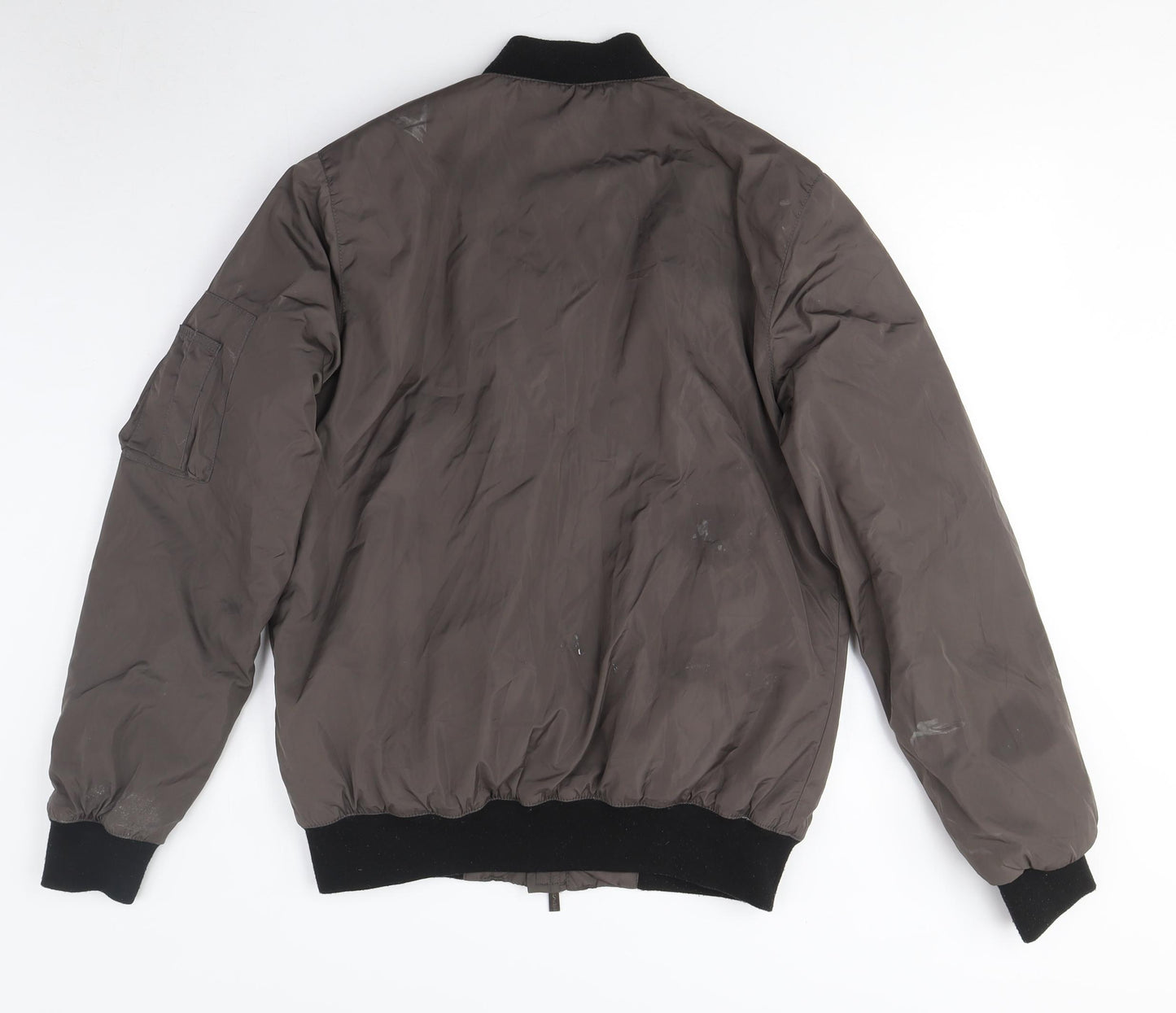 11 Degrees Grey Bomber Jacket, Casual, Size S, Urban Style
