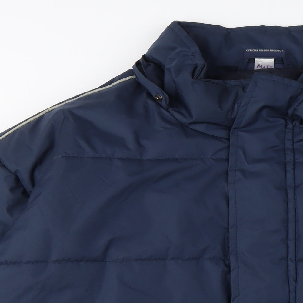 Umbro Men's Blue Puffer Jacket, Size M, Winter Wear