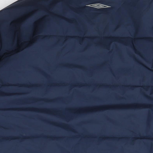 Umbro Men's Blue Puffer Jacket, Size M, Winter Wear