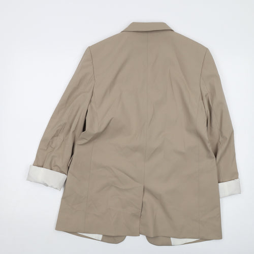 H&M Womens Beige Jacket Size S Button