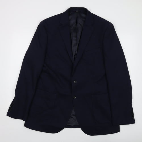 Marks and Spencer Mens Black Polyamide Jacket Suit Jacket Size 42 Regular