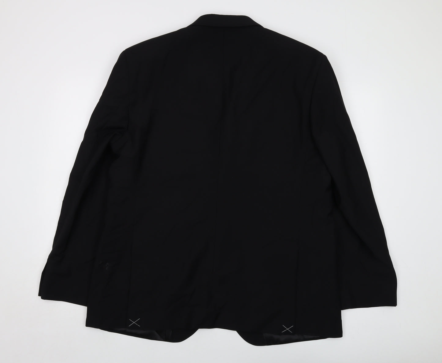 Marks and Spencer Mens Black Polyester Jacket Suit Jacket Size 44 Regular