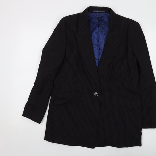 Marks and Spencer Womens Beige Spotted Polyester Jacket Suit Jacket Size 14