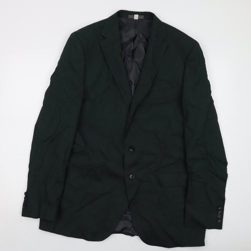 Marks and Spencer Mens Green Linen Jacket Suit Jacket Size 42 Regular