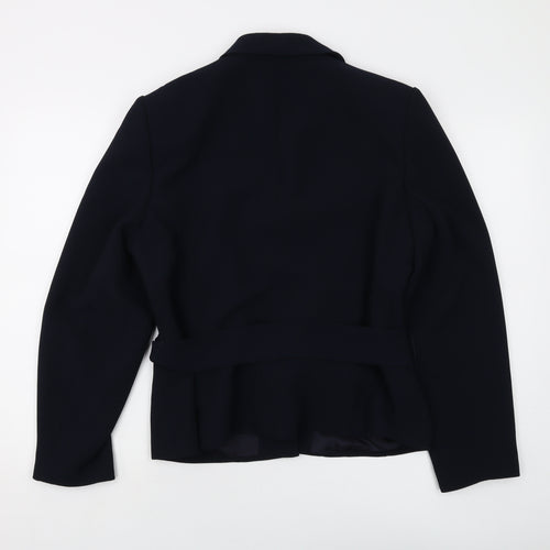 Principles Womens Blue Jacket Size 16 Hook & Eye