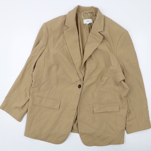 Marks and Spencer Womens Beige Jacket Size 22 Button