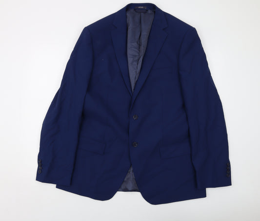 Marks and Spencer Mens Blue Wool Jacket Suit Jacket Size 42 Regular