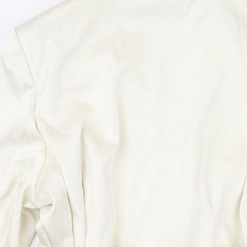 Marks and Spencer Womens Ivory Jacket Size 24 Tie
