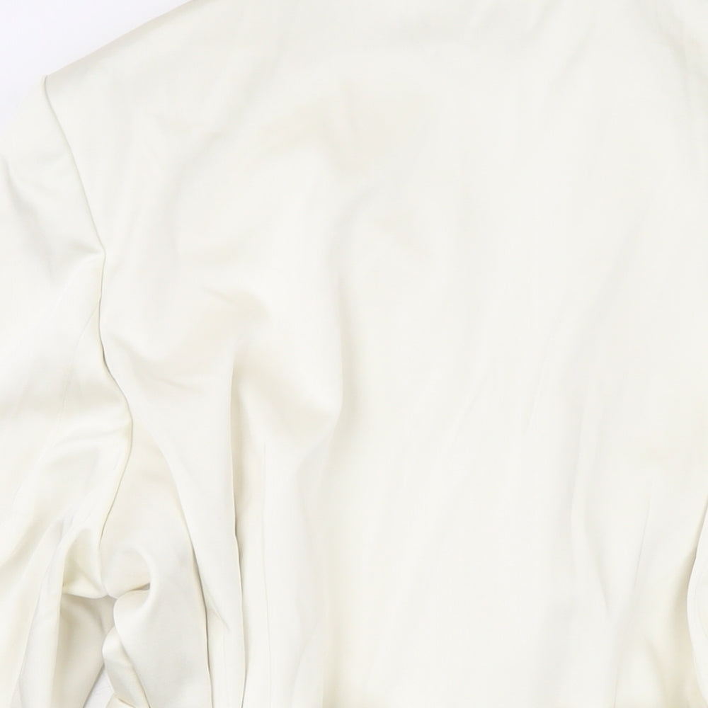 Marks and Spencer Womens Ivory Jacket Size 24 Tie