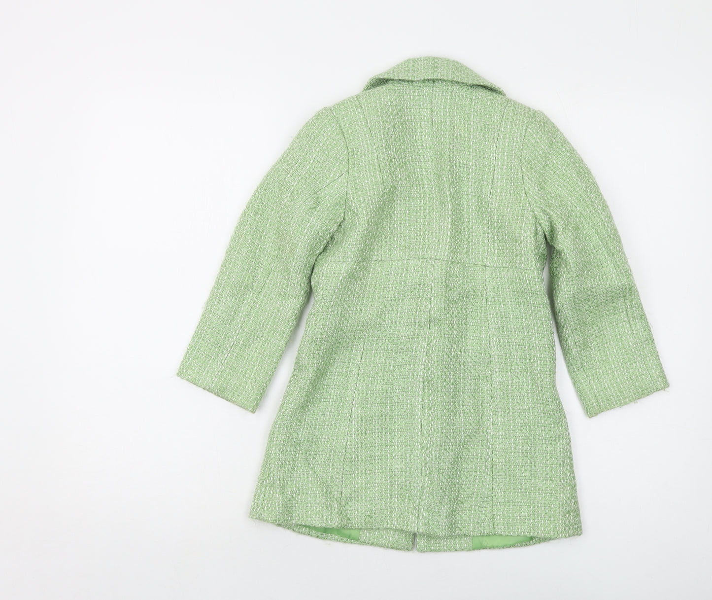 Pumpkin Patch Girls Green Overcoat Coat Size 6 Years Button
