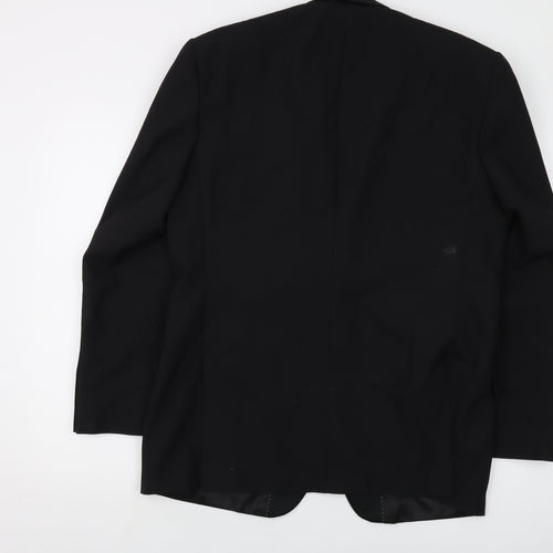 Racing Green Mens Black Polyester Jacket Suit Jacket Size 42 Regular