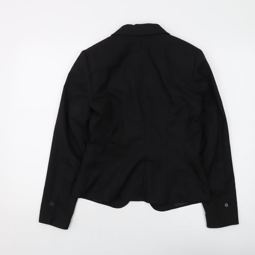 H&M Womens Black Jacket Size 10 Button