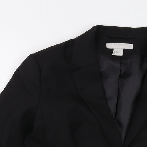 H&M Womens Black Jacket Size 10 Button