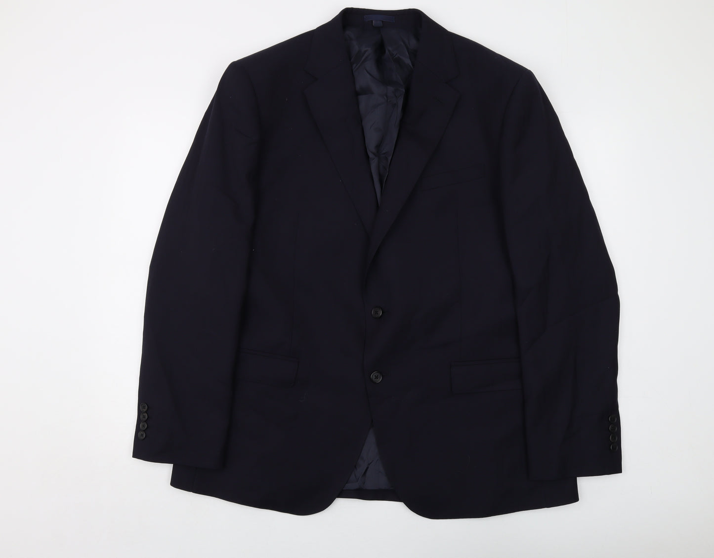 Marks and Spencer Mens Blue Wool Jacket Suit Jacket Size 44 Regular