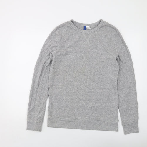 H&M Mens Grey Cotton Pullover Sweatshirt Size M