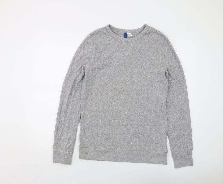 H&M Mens Grey Cotton Pullover Sweatshirt Size M