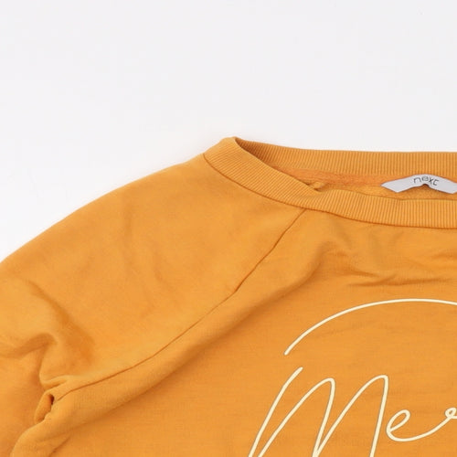 NEXT Mens Yellow Polyester Pullover Sweatshirt Size M